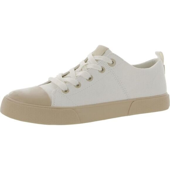 Vionic Upside White Canvas Tan Accent Lace Up Sneakers, Size 6.5 - Picture 4 of 9